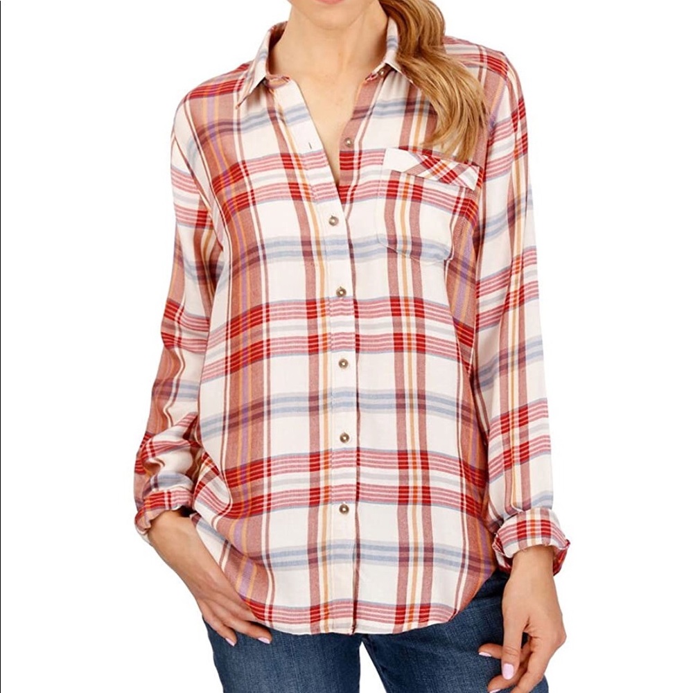 lucky brand bungalow plaid shirt